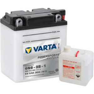 Batería Varta 6N6-3B-1 Motocicleta. 6V - 4Ah/30A (EN) (100x57x110mm)
