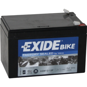 Batería Exide AGM12-12F Moto 12V Agm Ready. Tecnología AGM. 12V - 12Ah/150A (EN) (150x100x100mm)