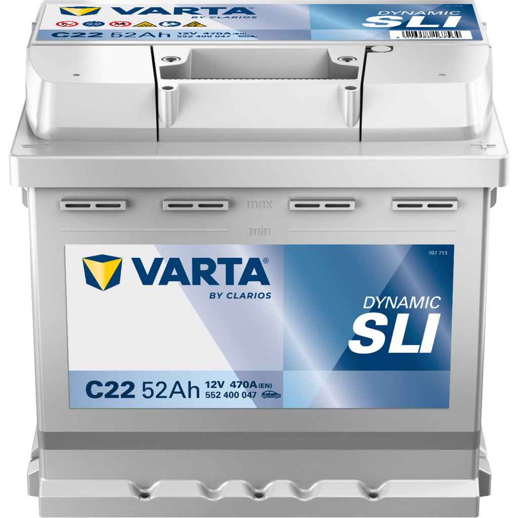 Batería Varta C22 Blue Dynamic. 12V - 52Ah/470A (EN) 552 400 047 313 2 Caja L1 3 Batería Varta C22 Blue Dynamic. 12V - 52Ah/470A (EN) 552 400 047 313 2 Caja L1 - Imagen 3