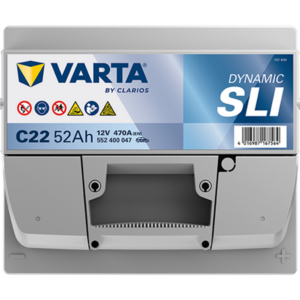 Batería Varta C22 Blue Dynamic. 12V - 52Ah/470A (EN) 552 400 047 313 2 Caja L1