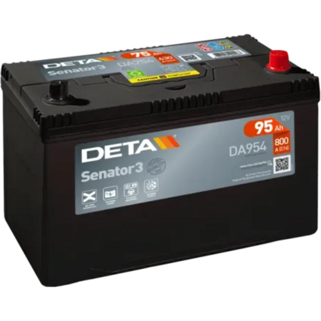 Batería Deta DA954 Senator 3. 12V - 95Ah/800A (EN) Caja D31 1 Batería Deta DA954 Senator 3. 12V - 95Ah/800A (EN) Caja D31