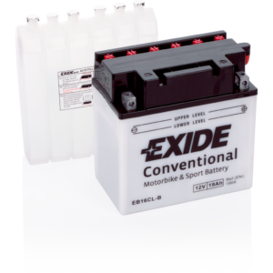 Batería Exide EB16CL-B Moto 12V Conventional. 12V - 19Ah/190A (EN) (175x100x175mm)