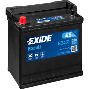 Batería Exide EB451 Excell. 12V - 45Ah/330A (EN) Caja E2