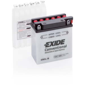 Batería Exide EB5L-B Moto 12V Conventional. 12V - 5Ah/65A (EN) (120x60x130mm)