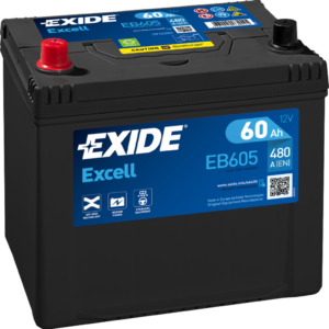 Batería Exide EB605 Excell. 12V - 60Ah/480A (EN) Caja D23