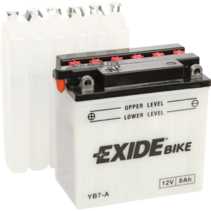 Batería Exide EB7-A Moto 12V Conventional. 12V - 8Ah/85A (EN) (135x75x135mm)