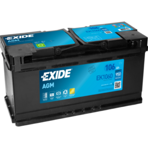 Batería Exide EK1060 Agm. Tecnología AGM. 12V - 106Ah/950A (EN) Caja L6