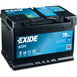 Batería Exide EK700 Agm. Tecnología AGM. 12V - 70Ah/760A (EN) Caja L3