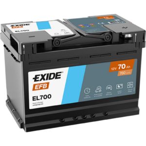 Batería Exide EL700 Efb. Tecnología EFB. 12V - 70Ah/720A (EN) Caja L3