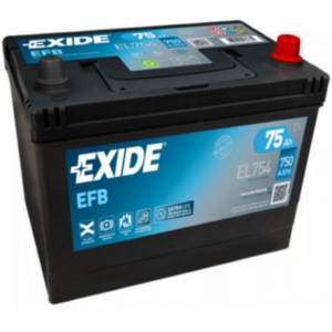 Batería Exide EL754 Efb. Tecnología EFB. 12V - 75Ah/750A (EN) Caja D26