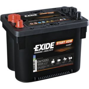 Batería Exide EM1000 Marina Vintage. 12V - 50Ah/800A (EN) (260x173x206mm)