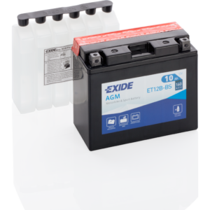 Batería Exide ET12B-BS Moto 12V Agm. Tecnología AGM. 12V - 10Ah/160A (EN) (150x70x130mm)