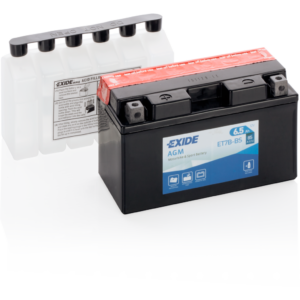 Batería Exide ET7B-BS Moto 12V Agm. Tecnología AGM. 12V - 6,5Ah/85A (EN) (150x65x95mm)