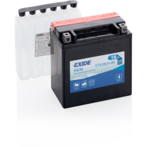 Batería Exide ETX20CH-BS Moto 12V Agm. Tecnología AGM. 12V - 18Ah/230A (EN) (150x90x160mm)