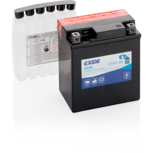 Batería Exide ETX7L-BS Moto 12V Agm. Tecnología AGM. 12V - 6Ah/100A (EN) (115x70x130mm)