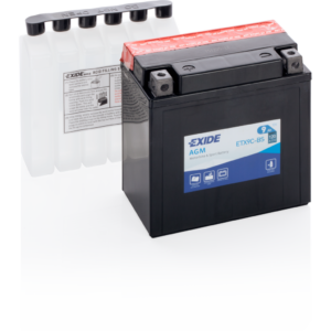 Batería Exide ETX9C-BS Moto 12V Agm. Tecnología AGM. 12V - 9Ah/120A (EN) (135x75x139mm)