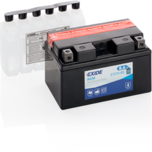 Batería Exide ETZ10-BS Moto 12V Agm. Tecnología AGM. 12V - 8,6Ah/145A (EN) (150x90x95mm)