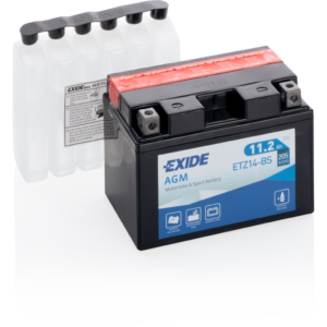 Batería Exide ETZ14-BS Moto 12V Agm. Tecnología AGM. 12V - 11Ah/205A (EN) (150x90x110mm)
