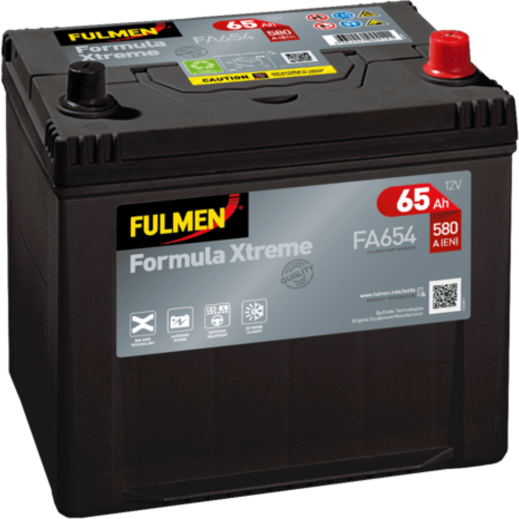 Batería Fulmen FA654 Formula Xtreme. 12V - 65Ah/580A (EN) Caja D23 1 Batería Fulmen FA654 Formula Xtreme. 12V - 65Ah/580A (EN) Caja D23