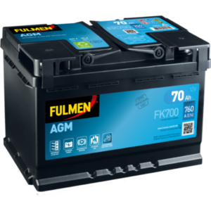 Batería Fulmen FK700. Tecnología AGM. 12V - 70Ah/760A (EN) Caja L3