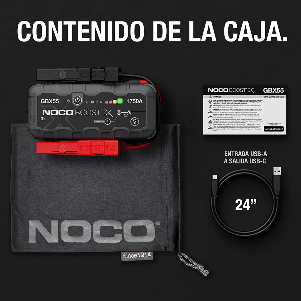 NOCO Boost X GBX55, 1750A 12V UltraSafe Arrancador de Litio 4 NOCO Boost X GBX55, 1750A 12V UltraSafe Arrancador de Litio - Imagen 4