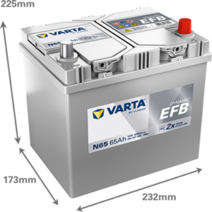 Batería Varta N65 Blue Dynamic Efb. Tecnología EFB. 12V - 65Ah/650A (EN) 565 501 065 D84 2 Caja D23