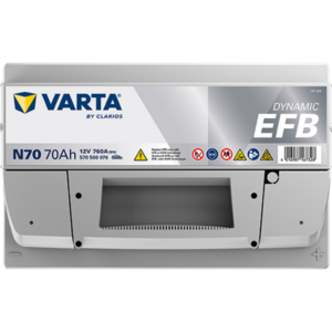 Batería Varta N70 Blue Dynamic Efb. Tecnología EFB. 12V - 70Ah/760A (EN) 570 500 076 D84 2 Caja L3