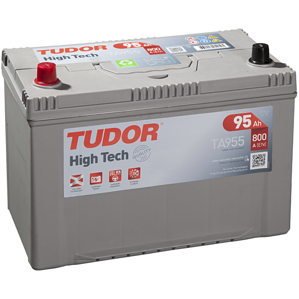 Batería Tudor High-Tech TA955 12V 95Ah 800A para Vehículos Ligeros 1 Batería Tudor High-Tech TA955 12V 95Ah 800A para Vehículos Ligeros