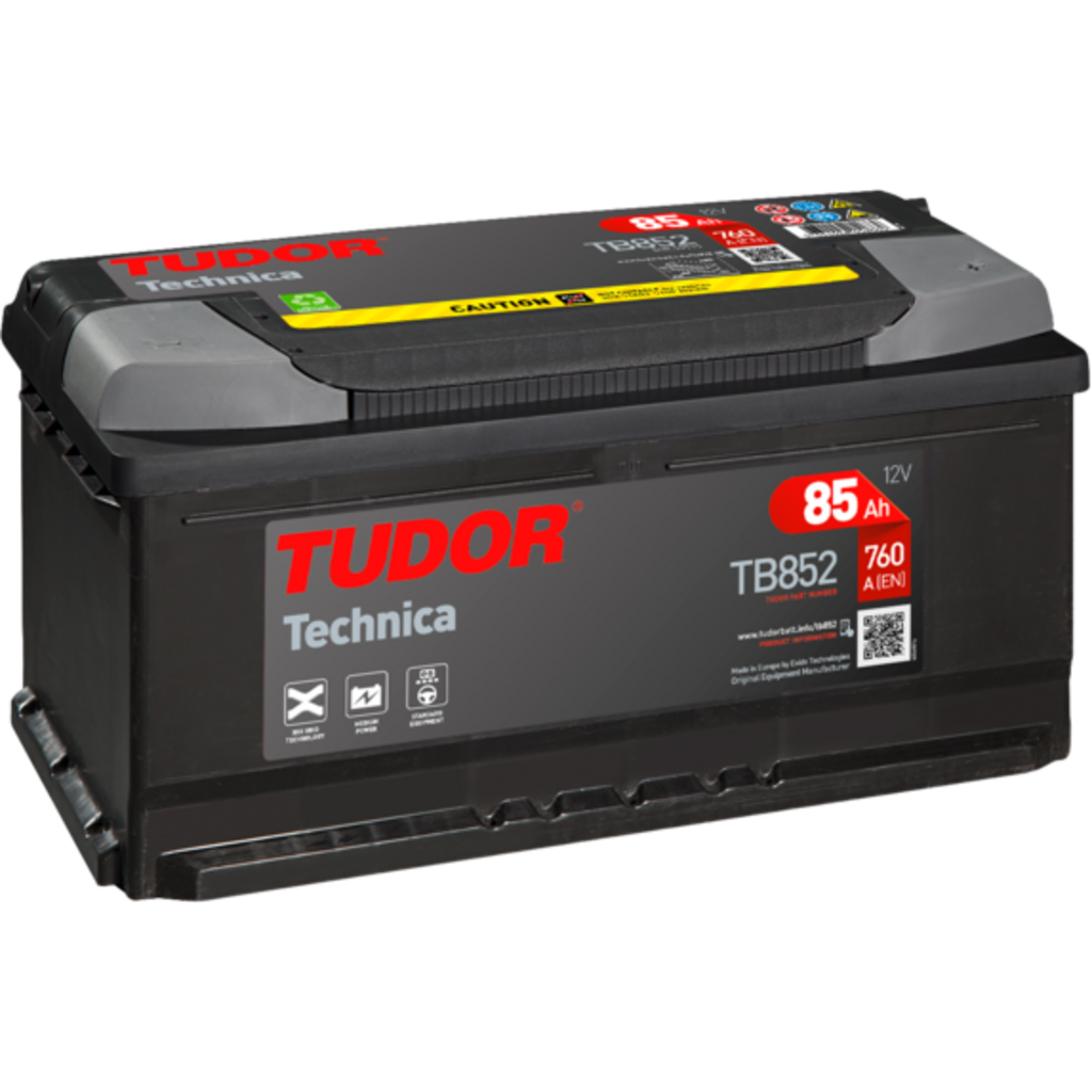 Batería Tudor TB852 High-Tech. 12V - 85Ah/760A (EN) Caja LB5 1 Batería Tudor TB852 High-Tech. 12V - 85Ah/760A (EN) Caja LB5