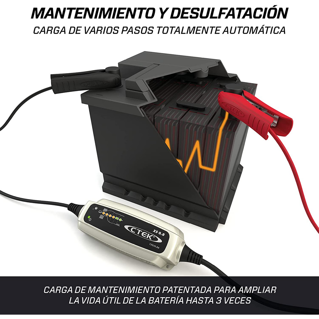 CTEK XS 0.8, Cargador Batería 12V 0.8A, Cargador Inteligente Baterias - Image 2