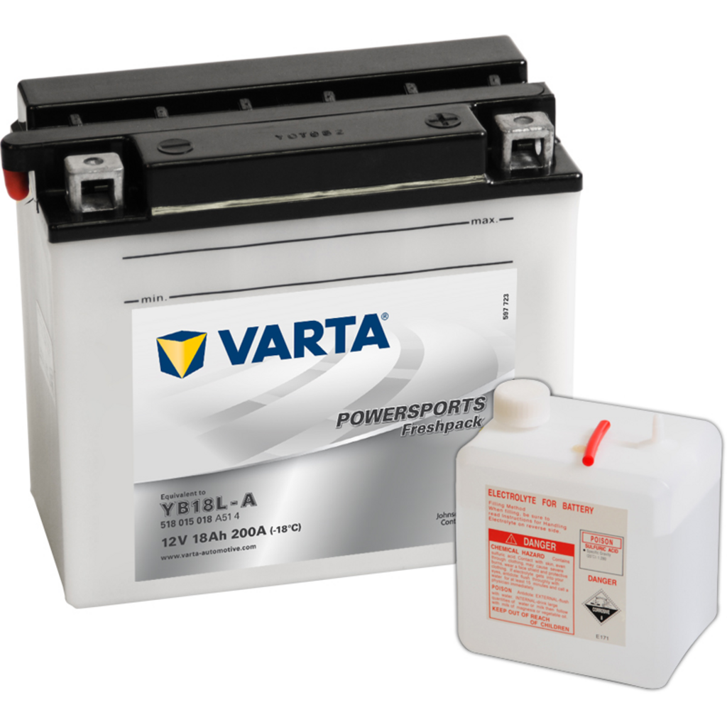 Batería Varta YB18L-A Motocicleta. 12V - 18Ah/180A (EN) (181x92x164mm) 1 Batería Varta YB18L-A Motocicleta. 12V - 18Ah/180A (EN) (181x92x164mm)