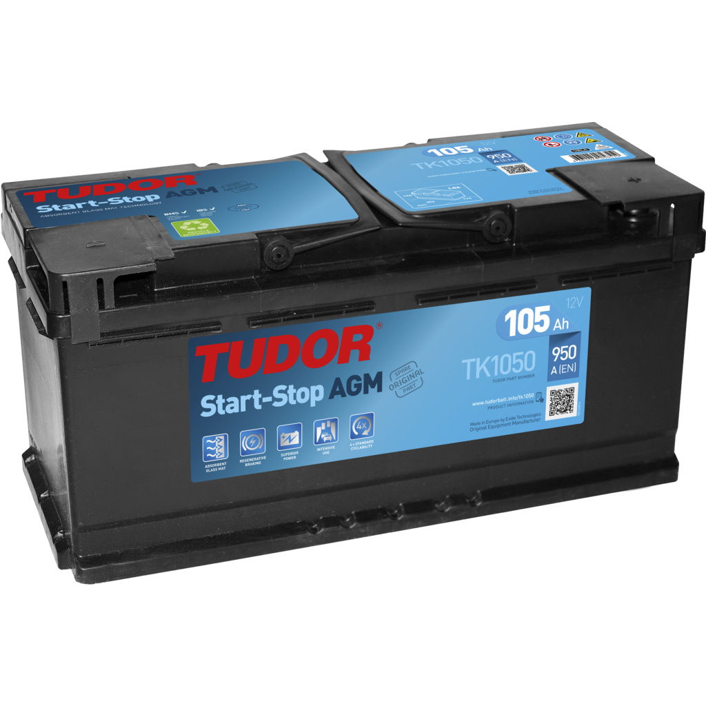 Batería Tudor TK1050 Camion. Tecnología AGM. 12V - 105Ah/950A (EN) Caja L6 1 Batería Tudor TK1050 Camion. Tecnología AGM. 12V - 105Ah/950A (EN) Caja L6