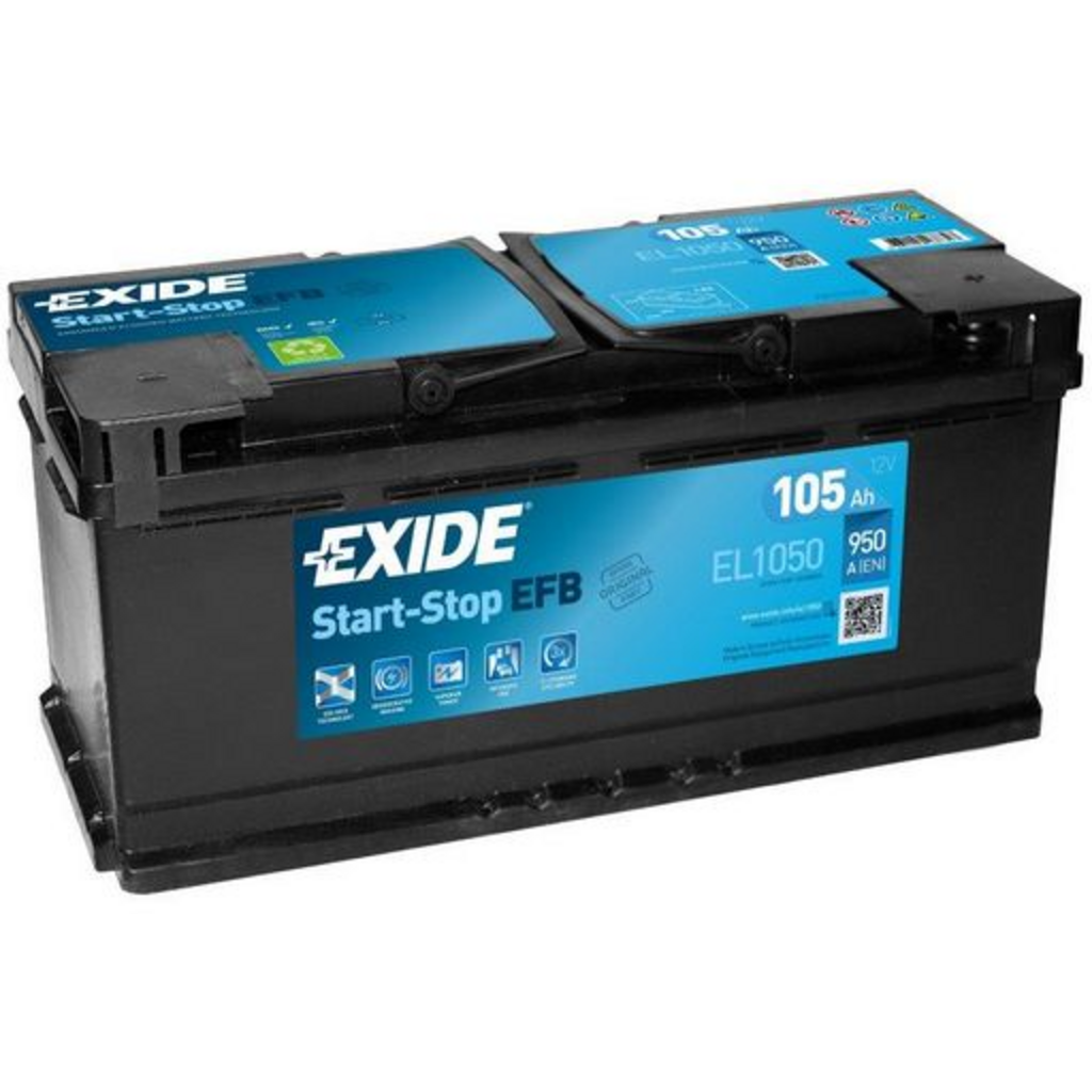 Batería Exide EL1050 Efb. Tecnología EFB. 12V - 105Ah/950A (EN) Caja L6 1 Batería Exide EL1050 Efb. Tecnología EFB. 12V - 105Ah/950A (EN) Caja L6